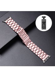 Metal Strap for Apple Watch Band 44mm 42mm 40mm 38mm 41 45mm Stainless Steel Bracelet for iWatch 7 6 SE 5 4 3 Series Accessories