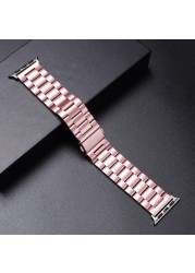 Metal Strap for Apple Watch Band 44mm 42mm 40mm 38mm 41 45mm Stainless Steel Bracelet for iWatch 7 6 SE 5 4 3 Series Accessories