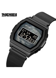 SKMEI Digital Movement Male Wristwatch Countdown Calendar Alarm LED Display Men Electronic Watch Relojes para hombre Montre