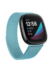 حزام ل Fitbit فيرسا 3 2 الفرقة المغناطيسي المعادن حزام ل Fitbit فيرسا 3 2 لايت تحسس الفرقة الذكية الساعات الأساور استبدال