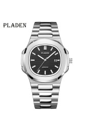 New Plain Men Watches Business Watch Full Steel Strap Fashion Design Military Sport Waterproof Watch Montre Homme