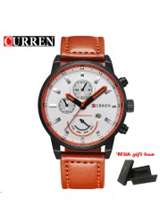 CURREN 8217 Fashion Quartz Men's Watches Luxury Leather Strap Waterproof Casual Men's Watch Sport Men's Watch