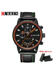 CURREN 8217 Fashion Quartz Men's Watches Luxury Leather Strap Waterproof Casual Men's Watch Sport Men's Watch