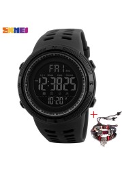 SKMEI Fashion Outdoor Sports Watch Men Multifunction Watches Alarm Clock Chrono 5Bar Waterproof Digital Watch reloj hombre 1251