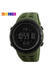 SKMEI Fashion Outdoor Sports Watch Men Multifunction Watches Alarm Clock Chrono 5Bar Waterproof Digital Watch reloj hombre 1251