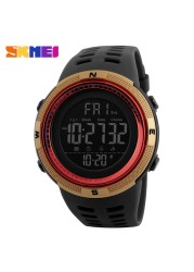 SKMEI Fashion Outdoor Sports Watch Men Multifunction Watches Alarm Clock Chrono 5Bar Waterproof Digital Watch reloj hombre 1251