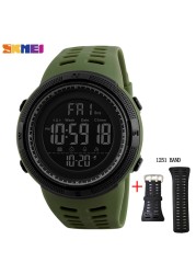 SKMEI Fashion Outdoor Sports Watch Men Multifunction Watches Alarm Clock Chrono 5Bar Waterproof Digital Watch reloj hombre 1251