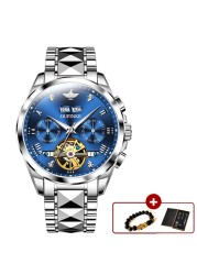 Original OUPINKE luxury automatic men's watch mechanical sapphire crystal waterproof fashion top brand hollow wristwatches