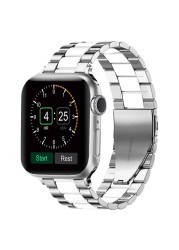 Metal Strap Compatible with Apple Watch 44mm 42mm 40mm 38mm Metal Stainless Steel Replacement Strap For iwatch 6 5 4 3 2 SE Band