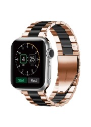 Metal Strap Compatible with Apple Watch 44mm 42mm 40mm 38mm Metal Stainless Steel Replacement Strap For iwatch 6 5 4 3 2 SE Band