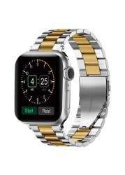 Metal Strap Compatible with Apple Watch 44mm 42mm 40mm 38mm Metal Stainless Steel Replacement Strap For iwatch 6 5 4 3 2 SE Band