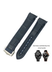 19mm 20mm 21mm 22mm Rubber Leather Watchband Fit For Omega Planet Ocean Seamaster Diver 300 Silicone Nylon Sports Watch Strap