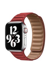 الجلود ربط حزام ل أبل ساعة 7 6 5 4 SE الفرقة 40 مللي متر 44 مللي متر الأصلي المغناطيسي ل iwatch سلسلة 3 38 مللي متر 42 مللي متر استبدال حزام