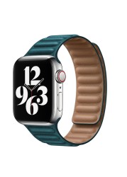 الجلود ربط حزام ل أبل ساعة 7 6 5 4 SE الفرقة 40 مللي متر 44 مللي متر الأصلي المغناطيسي ل iwatch سلسلة 3 38 مللي متر 42 مللي متر استبدال حزام