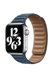 الجلود ربط حزام ل أبل ساعة 7 6 5 4 SE الفرقة 40 مللي متر 44 مللي متر الأصلي المغناطيسي ل iwatch سلسلة 3 38 مللي متر 42 مللي متر استبدال حزام