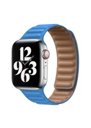 الجلود ربط حزام ل أبل ساعة 7 6 5 4 SE الفرقة 40 مللي متر 44 مللي متر الأصلي المغناطيسي ل iwatch سلسلة 3 38 مللي متر 42 مللي متر استبدال حزام