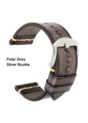 Maikes Genuine Leather Watchband For Galaxy Watchband 18mm 20mm 22mm 24mm Watch Strap Tissote Timex Omega Wrist Bracelets