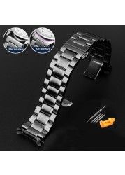 Stainless Steel Watchband Curved Strap Casio EFR-526/303/304/530/556/552 Men's BEM-506/501 Bracelet Wristband 20 22 24mm