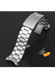 Stainless Steel Watchband Curved Strap Casio EFR-526/303/304/530/556/552 Men's BEM-506/501 Bracelet Wristband 20 22 24mm