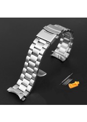 Stainless Steel Watchband Curved Strap Casio EFR-526/303/304/530/556/552 Men's BEM-506/501 Bracelet Wristband 20 22 24mm