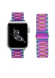 Metal strap compatible for apple watch 44mm 42mm 40mm 38mm men/women replacement stainless steel strap for iwatch 6 5 4 3 2 1 SE