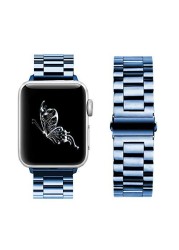 Metal strap compatible for apple watch 44mm 42mm 40mm 38mm men/women replacement stainless steel strap for iwatch 6 5 4 3 2 1 SE