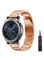 22mm Metal Strap for Samsung Galaxy Watch 3 45mm/Huawei Watch 3 GT3/Amazfit GTR Stainless Steel Strap for 20mm Galaxy Watch 4