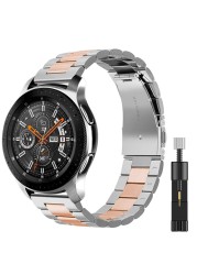 22mm Metal Strap for Samsung Galaxy Watch 3 45mm/Huawei Watch 3 GT3/Amazfit GTR Stainless Steel Strap for 20mm Galaxy Watch 4