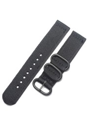 High quality 6 colors NATO watchband 18mm 20mm 22mm 24mm nylon waterproof watch band strap sport stainless steel bracelet buckle