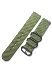 High quality 6 colors NATO watchband 18mm 20mm 22mm 24mm nylon waterproof watch band strap sport stainless steel bracelet buckle