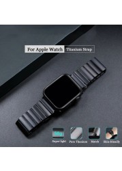 Titanium Strap For Apple Watch Band 44mm 42mm 40mm 38mm 45mm Pure Titanium Bracelet For Iwatch 7 6 Se 5 4 3 Series Accessories