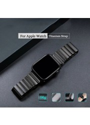 Titanium Strap For Apple Watch Band 44mm 42mm 40mm 38mm 45mm Pure Titanium Bracelet For Iwatch 7 6 Se 5 4 3 Series Accessories