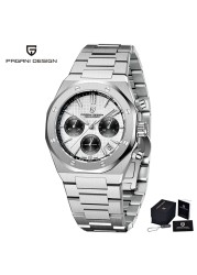 2021 New PAGANI Design Men Sports Quartz Watches Top Brand Sapphire Stainless Steel 200M Waterproof Chronograph Reloj Hombre