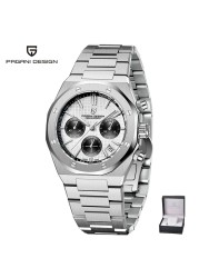 2021 New PAGANI Design Men Sports Quartz Watches Top Brand Sapphire Stainless Steel 200M Waterproof Chronograph Reloj Hombre