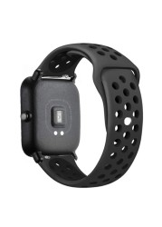 سيليكون 20 مللي متر 22 مللي متر الفرقة ل Amazfit GTS 2 2e Garmin Mini GTR 42 مللي متر 47 مللي متر GTR2 الرياضة سوار ل Amazfit بيب حزام غالاكسي ساعة 4