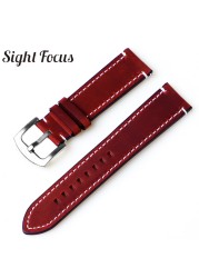 18mm,19mm,20mm,21mm,22mm,24mm Vintage Leather Watch Strap Quick Release Pins Watch Band For Samsung Huawei IWC Watches