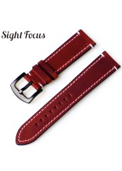 18mm,19mm,20mm,21mm,22mm,24mm Vintage Leather Watch Strap Quick Release Pins Watch Band For Samsung Huawei IWC Watches