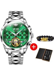 New luxury men automatic mechanical wristwatch tungsten steel watch top brand sapphire glass men watches reloj hombre