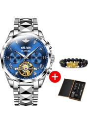 New luxury men automatic mechanical wristwatch tungsten steel watch top brand sapphire glass men watches reloj hombre