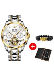 New luxury men automatic mechanical wristwatch tungsten steel watch top brand sapphire glass men watches reloj hombre