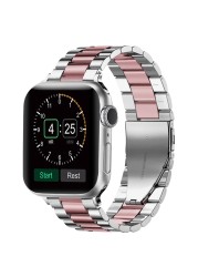 Metal Stainless Steel Strap Compatible for Apple Watch 44mm 42mm 40mm 38mm Men/Women Replacement Strap for iwatch 7 6 5 4 3 SE