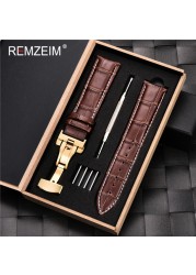 Remz Patterned - Genuine calfskin leather watch strap size 16, 17, 18, 19, 20, 21, 22, 23 and 24mm, with box and watch accessories