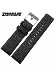 Diesel Watch Cowhide Leather Strap , Fit Strap DZ7312 | DZ4323 | DZ7257 with stainless steel pin clip 24 26 27 28 30mm