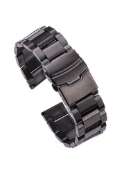 Stainless steel watch band, 18mm, 20mm, 22mm, 24mm, blue, black, gold, accessories