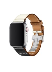 For Apple Watch Band Series 7 6 5 4 3 2 1 SE Genuine Leather Band Apple Watch 45mm 41mm 44mm 40mm 42mm 38mm Strap for iWatch