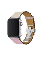 For Apple Watch Band Series 7 6 5 4 3 2 1 SE Genuine Leather Band Apple Watch 45mm 41mm 44mm 40mm 42mm 38mm Strap for iWatch