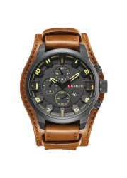 CURREN Top Brand Luxury Men's Watches Men's Watches Date Sports Military Watch Leather Strap Quartz Business Men Watch Gift 8225