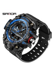 SANDA Brand G-Style Military Watch Men Digital Shock Sports Watches for Man Waterproof Electronic Wristwatch Mens 2022 Relogios