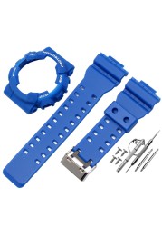 Silicone Rubber Watchband Case For Casio G-SHOCK GA-110/100 GA-120 GD-110 Men's Sport Waterproof Band Strap Bracelet Accessories