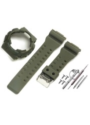 Silicone Rubber Watchband Case For Casio G-SHOCK GA-110/100 GA-120 GD-110 Men's Sport Waterproof Band Strap Bracelet Accessories